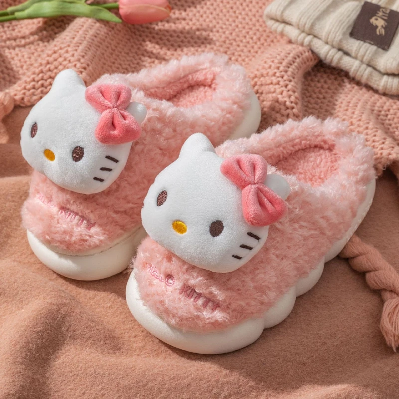 Sanrio Cartoon Hello Kitty Plush Cotton Slippers Anti-Skid Keep Warm Cute Indoor Home Autumn And Winter Girls Children Shoes
Sanrio Cartoon Hello Kitty Plush Cotton Slippers Anti-Skid Keep Warm Cute Indoor Home Autumn And Winter Girls Children Shoes