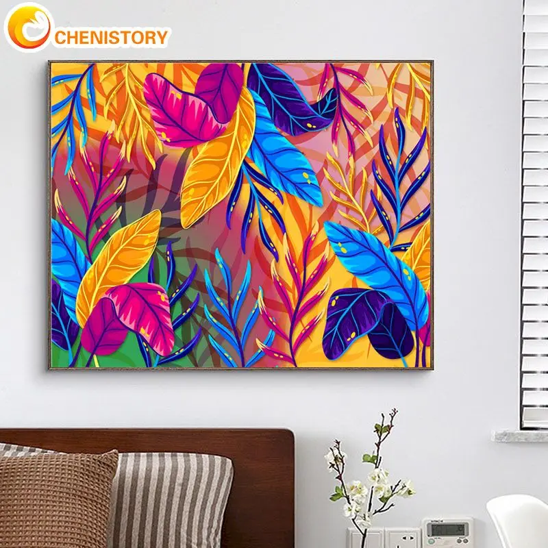 CHENISTORY Painting By Number Colorful leaves Drawing On Canvas HandPainted Art Gift Picture By Number Kits Modern Home Decor
CHENISTORY Painting By Number Colorful leaves Drawing On Canvas HandPainted Art Gift Picture By Number Kits Modern Home Decor