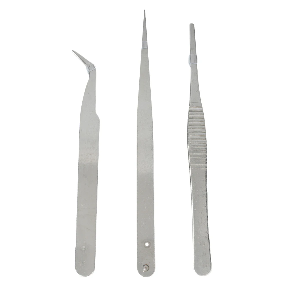 Clips Tweezers Hospital Manufacture Repair Store Home Stainless Steel Tools 3 Pcs Anti Slip Silver Builder Plumber
Clips Tweezers Hospital Manufacture Repair Store Home Stainless Steel Tools 3 Pcs Anti Slip Silver Builder Plumber