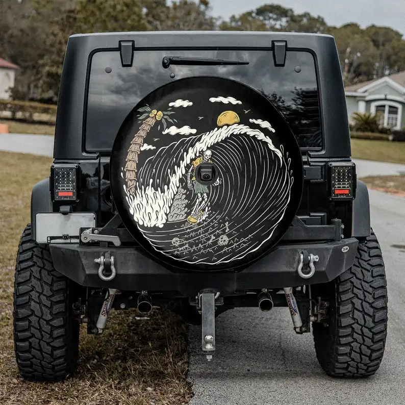Skeleton Surfer Spare Tire Cover Camper With Or Without Backup Camera Hole, Spare Tire Cover For CRV, Jeep, Spare Tire Cover Sku
Skeleton Surfer Spare Tire Cover Camper With Or Without Backup Camera Hole, Spare Tire Cover For CRV, Jeep, Spare Tire Cover Sku