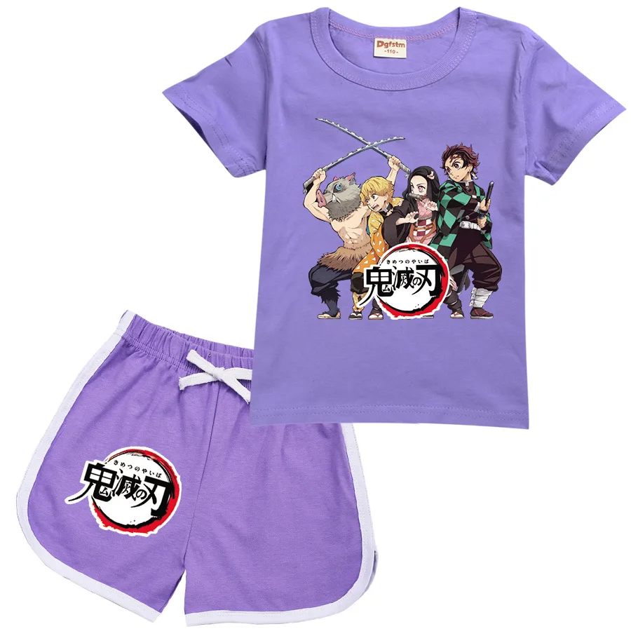 Summer Boys Sports Suit Kids Anime Demon Slayer Clothes Baby Girls Cartoon T Shirt+Shorts 2pcs Sets Teenager Children Tracksuit
Summer Boys Sports Suit Kids Anime Demon Slayer Clothes Baby Girls Cartoon T Shirt+Shorts 2pcs Sets Teenager Children Tracksuit