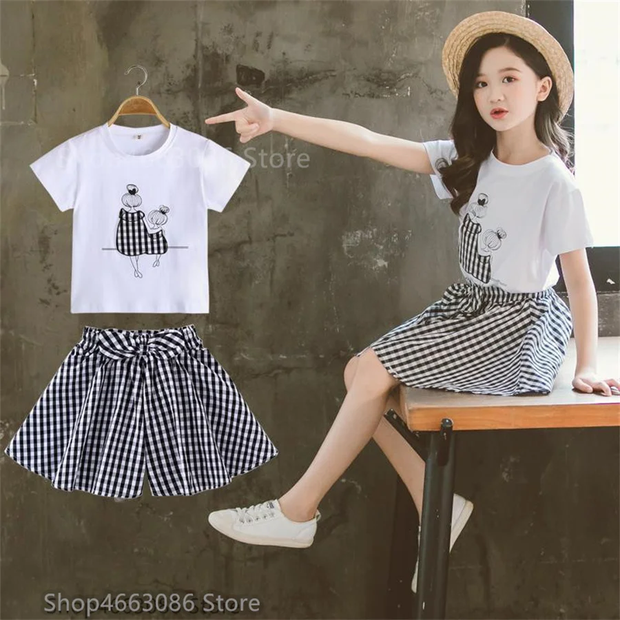 Kids Clothes Girls Tshirt + Plaid Skirt Children's Clothes For Girls Bow Kids Clothes Girls Casual Style Children's Tracksuit
Kids Clothes Girls Tshirt + Plaid Skirt Children's Clothes For Girls Bow Kids Clothes Girls Casual Style Children's Tracksuit