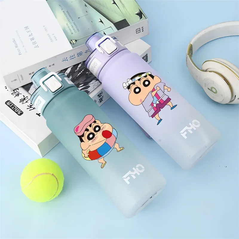 Crayon Shin-chan 750 мл пластиковая бутылка для воды с защитой от капель фитнеса и спорта