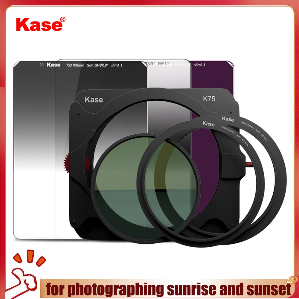 

Kase Magnetic Circular Filter Kits CPL Polarizer ND Neutral Density Filter GND Gradient Filter 95mm for Canon Sony Camera Lens
