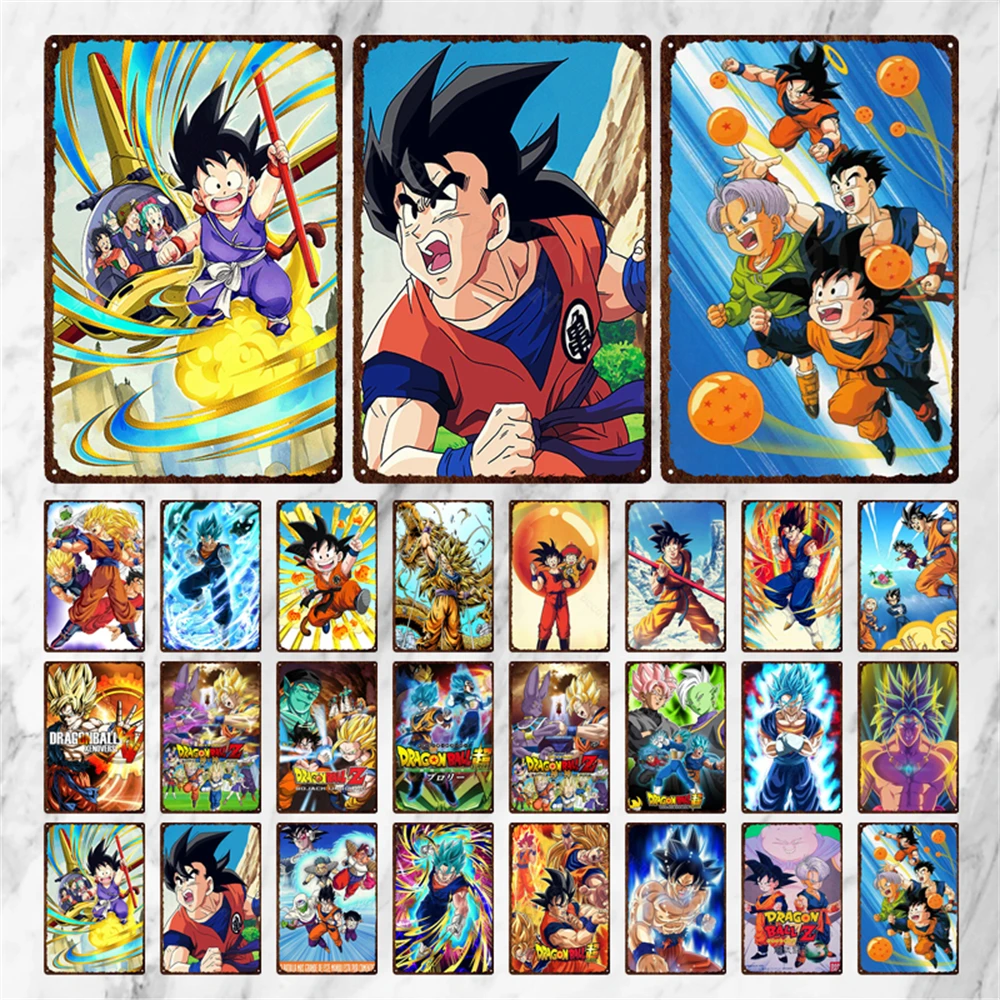 Bandai Anime Dragon Ball Metal Signs Son Goku Tin Signs Cartoon Characters Metal Poster Iron Plaque Cafe Club Wall Home Decor 
Bandai Anime Dragon Ball Metal Signs Son Goku Tin Signs Cartoon Characters Metal Poster Iron Plaque Cafe Club Wall Home Decor