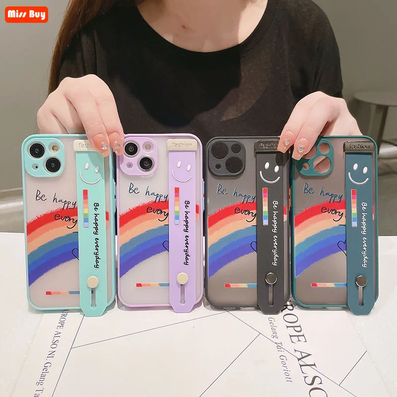Fashion Rainbow Smile Hard Matte PC Silicone Wrist Strap Case For Samsung galaxy A11 A31 A21S A51 A71 4G A20 A50 A70 A10S A20S
Fashion Rainbow Smile Hard Matte PC Silicone Wrist Strap Case For Samsung galaxy A11 A31 A21S A51 A71 4G A20 A50 A70 A10S A20S
