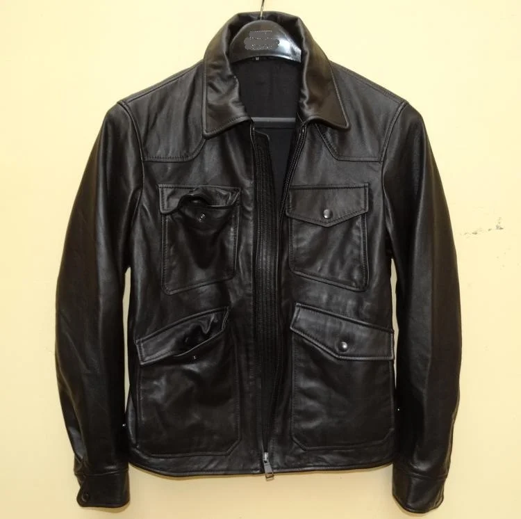 Free shipping.Sales 100% quality Sheepskin leather men casual jackets,mens genuine leather jacket,motorcycle biker. 
Free shipping.Sales 100% quality Sheepskin leather men casual jackets,mens genuine leather jacket,motorcycle biker.