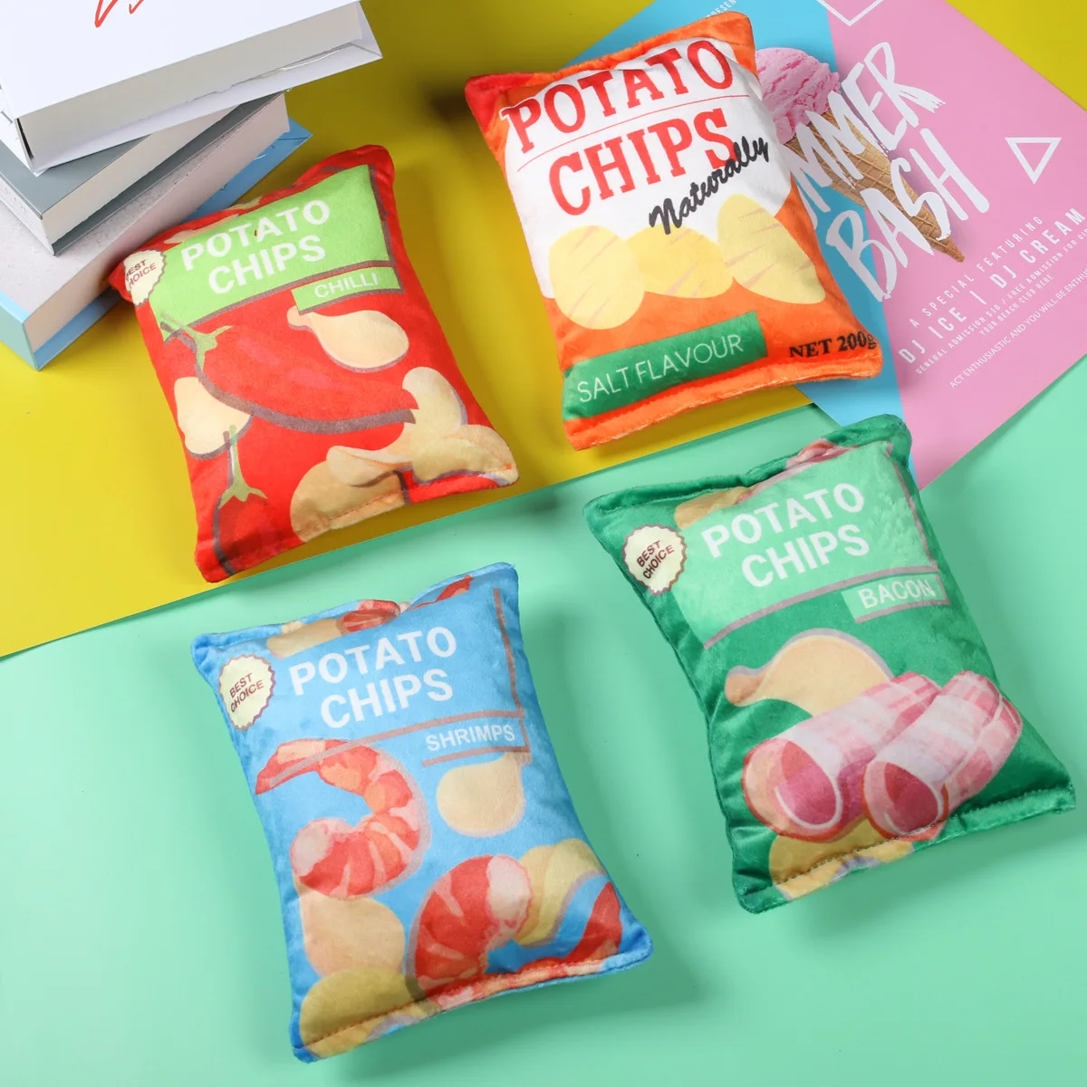 Pet dog plush simulation paper toy Teddy small dog pet sound potato chip toy Dog toy
Pet dog plush simulation paper toy Teddy small dog pet sound potato chip toy Dog toy