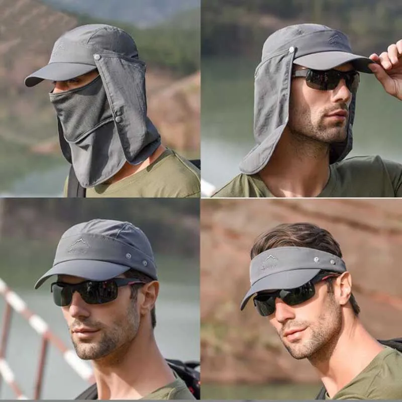 4 In 1 Summer Quick-drying Baseball Cap Outdoor Sport Hiking Camping Visor Hat UV Protection Face Neck Cover Fishing Cap
4 In 1 Summer Quick-drying Baseball Cap Outdoor Sport Hiking Camping Visor Hat UV Protection Face Neck Cover Fishing Cap