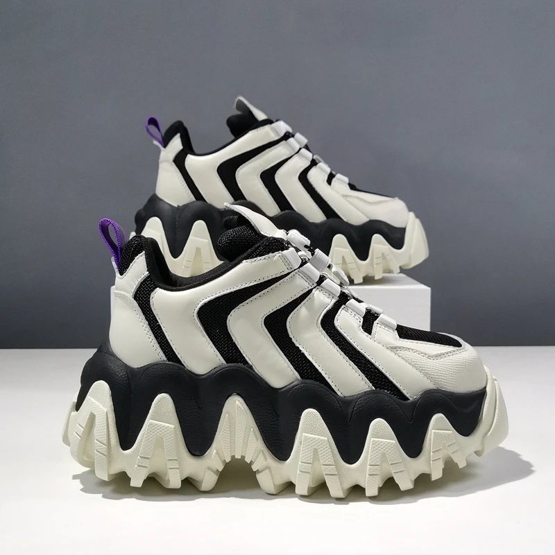 Koovan Women's Sneakers Trend Hot New Dad Shoes Women's Single Leather Casual Sneakers Wavy Platform Platform Retro Ins Fashion
Koovan Women's Sneakers Trend Hot New Dad Shoes Women's Single Leather Casual Sneakers Wavy Platform Platform Retro Ins Fashion