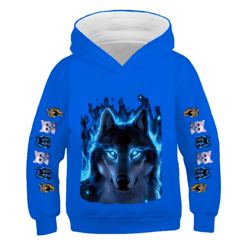 Spring Autumn Children's Wolf Hoodies Clothing Cartoon Animal Clothes 4-14Y Boys Girls Wolf Sweatshirts Long Sleeved Hooded Tops
Spring Autumn Children's Wolf Hoodies Clothing Cartoon Animal Clothes 4-14Y Boys Girls Wolf Sweatshirts Long Sleeved Hooded Tops