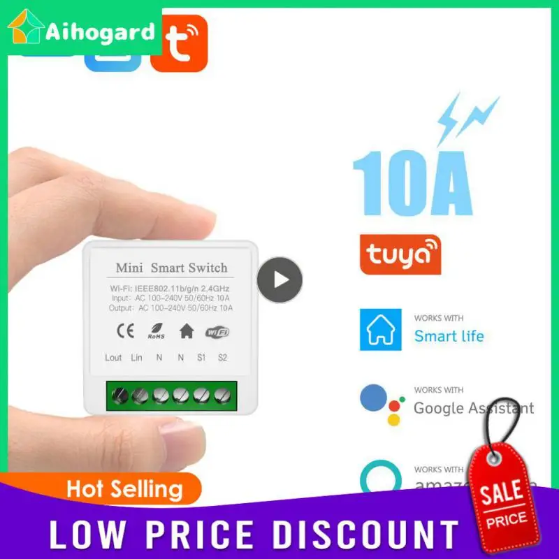 1~10PCS Remote Control Breaker Switch Module Diy Smart Switch Wifi Smart Home Automation Wireless Switches Tuya 10a Timer Mini
1~10PCS Remote Control Breaker Switch Module Diy Smart Switch Wifi Smart Home Automation Wireless Switches Tuya 10a Timer Mini