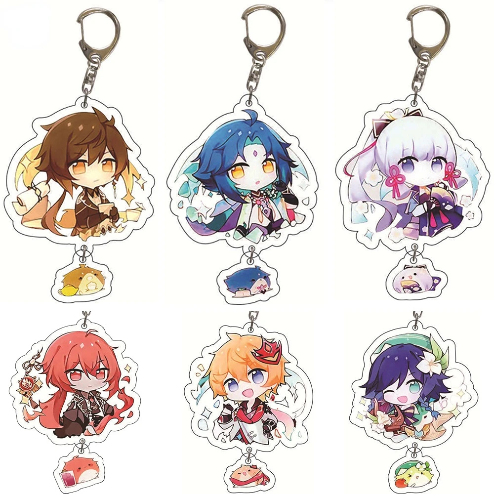 Аниме игра Genshin ударопрочный брелок акриловая фигурка Zhongli Xiao Venti tataglia Женские аксессуары милая сумка подвеска брелок подарок
Аниме игра Genshin ударопрочный брелок акриловая фигурка Zhongli Xiao Venti tataglia Женские аксессуары милая сумка подвеска брелок подарок