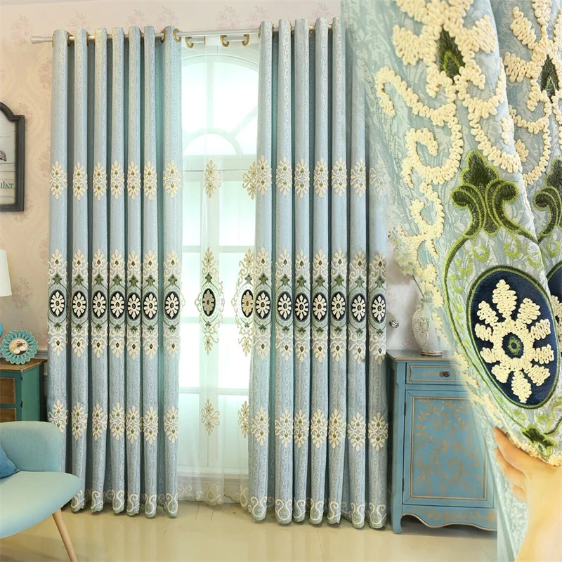 Curtains for Living Room Dining Bedroom European-style Embroidery New Style Living Room Floor-to-ceiling Windows High Shading
Curtains for Living Room Dining Bedroom European-style Embroidery New Style Living Room Floor-to-ceiling Windows High Shading