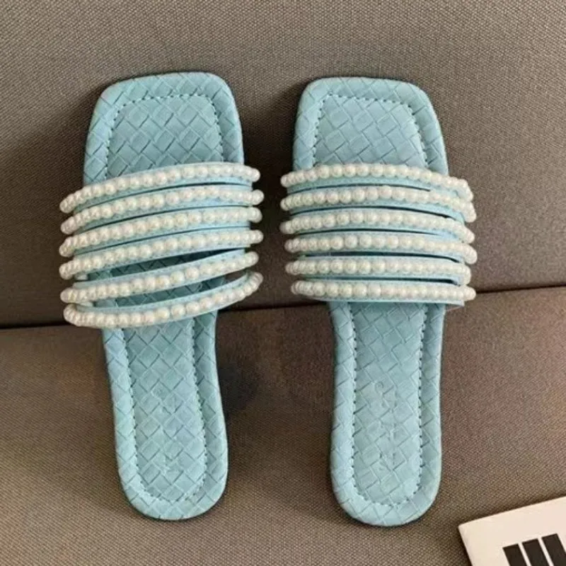 Шлепанцы женские на плоской подошве, пляжные классические сандалии с бисером, модная повседневная обувь, сланцы, лето 2023
Шлепанцы женские на плоской подошве, пляжные классические сандалии с бисером, модная повседневная обувь, сланцы, лето 2023