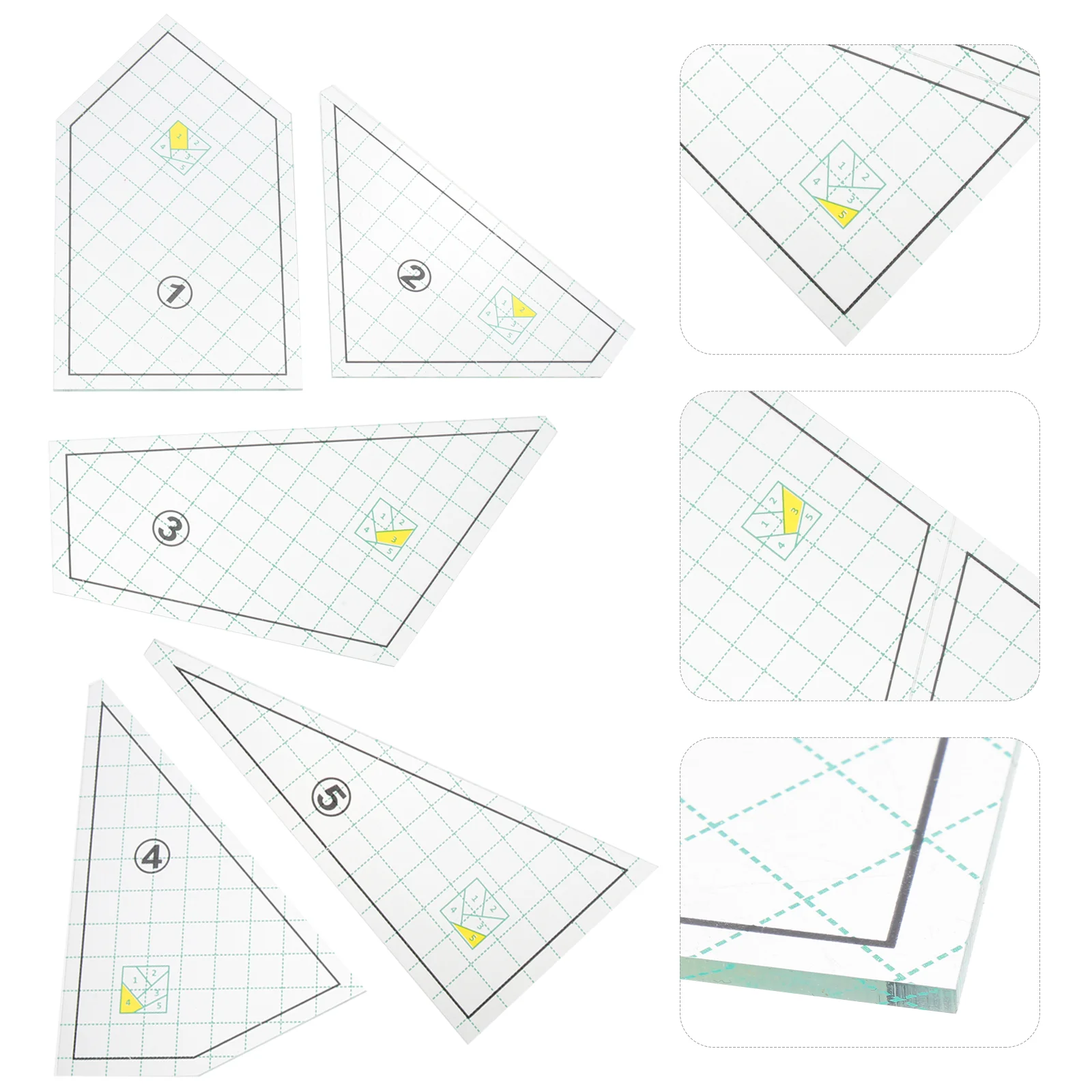 Quiltingrulers Templates Sewingbinding Cutting Design Clothes Machine Ruler Tools Template Plate Tool Miter Easy Clothing Fabric
Quiltingrulers Templates Sewingbinding Cutting Design Clothes Machine Ruler Tools Template Plate Tool Miter Easy Clothing Fabric