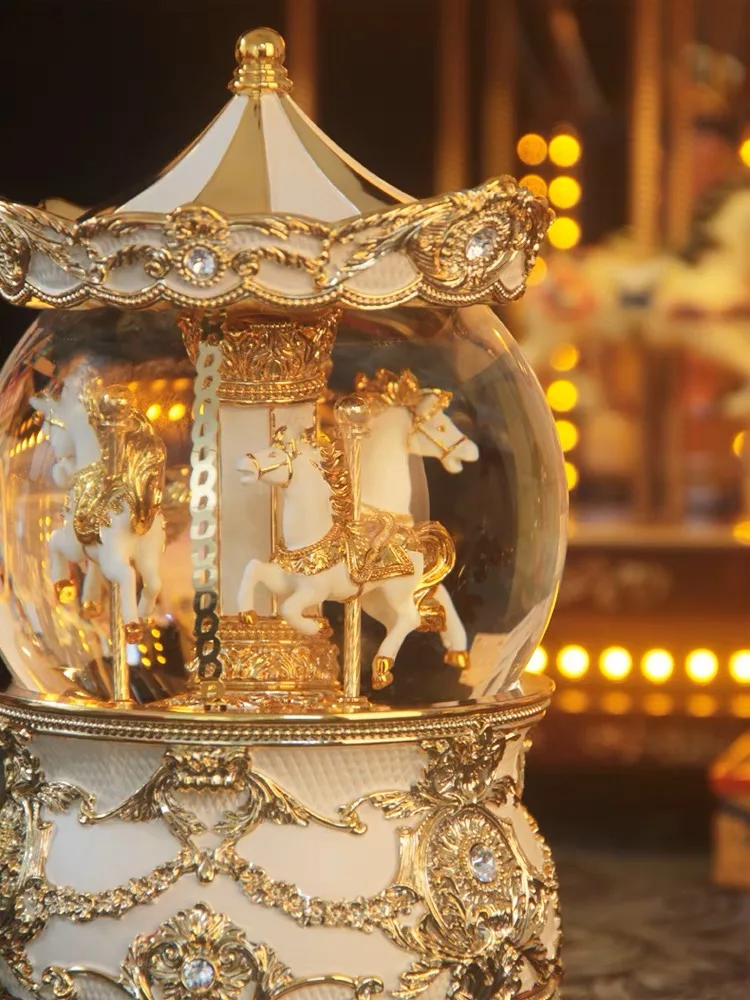 Luxury crystal ball carousel high-end light luxury music box music box girls wedding bestie birthday gift
Luxury crystal ball carousel high-end light luxury music box music box girls wedding bestie birthday gift