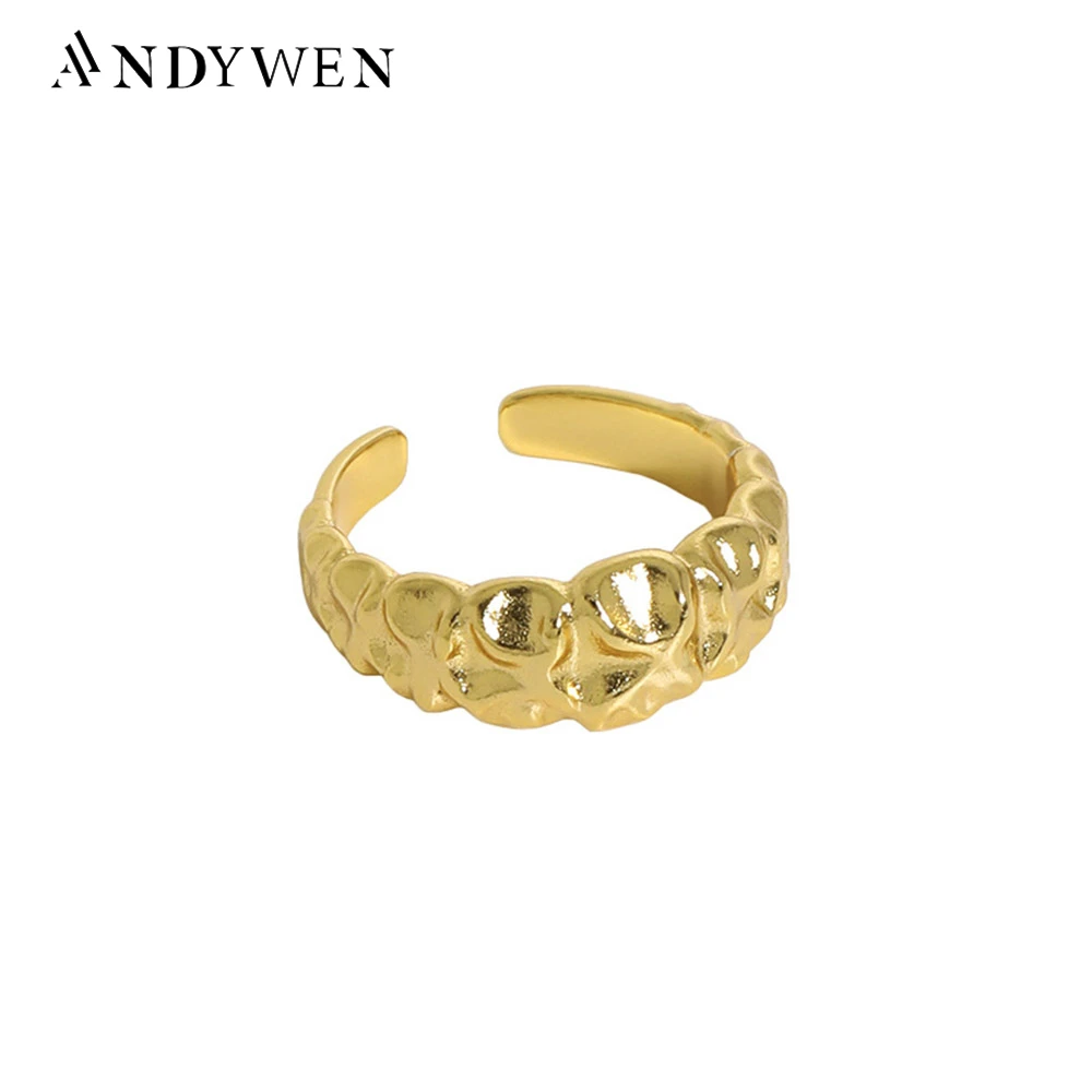 ANDYWEN 925 пробы серебряные золотые нестандартные регулируемые геометрические кольца регулируемые Роскошные ювелирные изделия подарок для 2021...
ANDYWEN 925 пробы серебряные золотые нестандартные регулируемые геометрические кольца регулируемые Роскошные ювелирные изделия подарок для 2021...