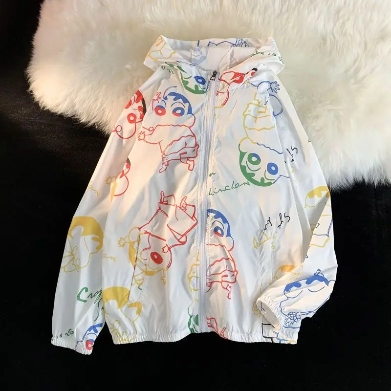 Crayon Shin-Chan Print Ice Silk Sun Protection Clothes Women Summer Hooded Long Sleeve Jacket Shawl Anti-Uv Wild Breathable Coat
Crayon Shin-Chan Print Ice Silk Sun Protection Clothes Women Summer Hooded Long Sleeve Jacket Shawl Anti-Uv Wild Breathable Coat