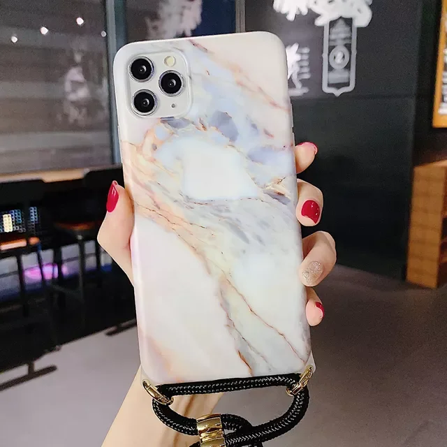Marble Phone Case with Cord Strap for iPhone 12 13 11 Pro Max XR XS Max X 7 8 Plus Soft Lanyard Rope Case
Marble Phone Case with Cord Strap for iPhone 12 13 11 Pro Max XR XS Max X 7 8 Plus Soft Lanyard Rope Case