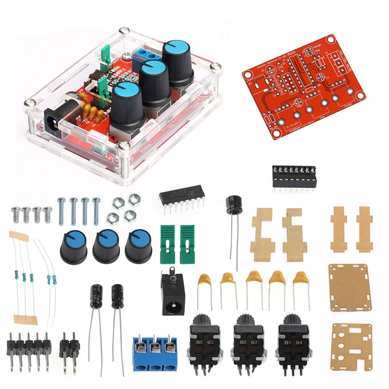 

1Hz -1MHz XR2206 Function Signal Generator DIY Kit Sine/Triangle/Square Output Signal Generator Adjustable Frequency Amplitude