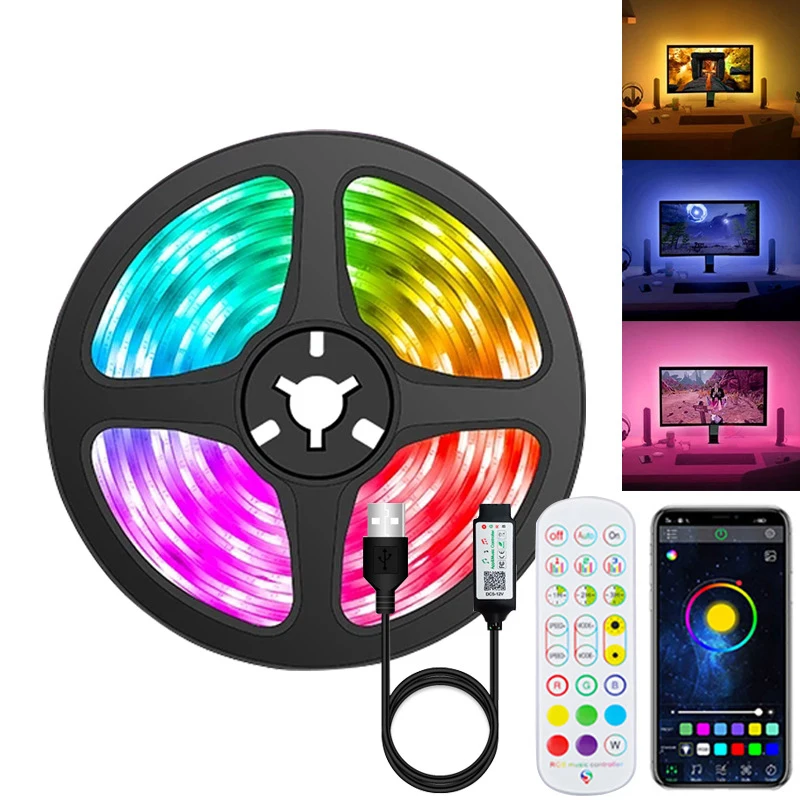 Светодиодная ленсветильник, USB, Bluetooth, RGB, 5 В, гибкая светодиодная лента для подсветильник Ки телевизора
Светодиодная ленсветильник, USB, Bluetooth, RGB, 5 В, гибкая светодиодная лента для подсветильник Ки телевизора