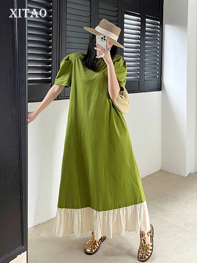 XITAO Casual Dress Loose Fashion Contrast Color Folds Splicing Hem Summer Simplicity Women Short Sleeve T-shirt Dress WLD8444
XITAO Casual Dress Loose Fashion Contrast Color Folds Splicing Hem Summer Simplicity Women Short Sleeve T-shirt Dress WLD8444