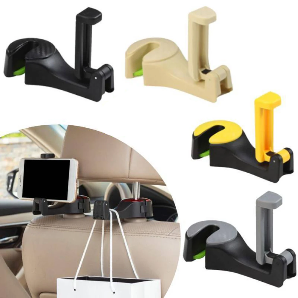 2 In 1 Car Headrest Hook With Phone Holder Back Seat Hanger Hook For Bag Handbag Purse Car Gadget Interior Accessories
2 In 1 Car Headrest Hook With Phone Holder Back Seat Hanger Hook For Bag Handbag Purse Car Gadget Interior Accessories