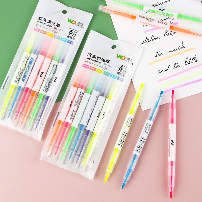 Student Stationery Wholesale Double-Headed Fluorescent Pen Set Creative Color Marker Student Multi-Color Hand Account Pen
Student Stationery Wholesale Double-Headed Fluorescent Pen Set Creative Color Marker Student Multi-Color Hand Account Pen