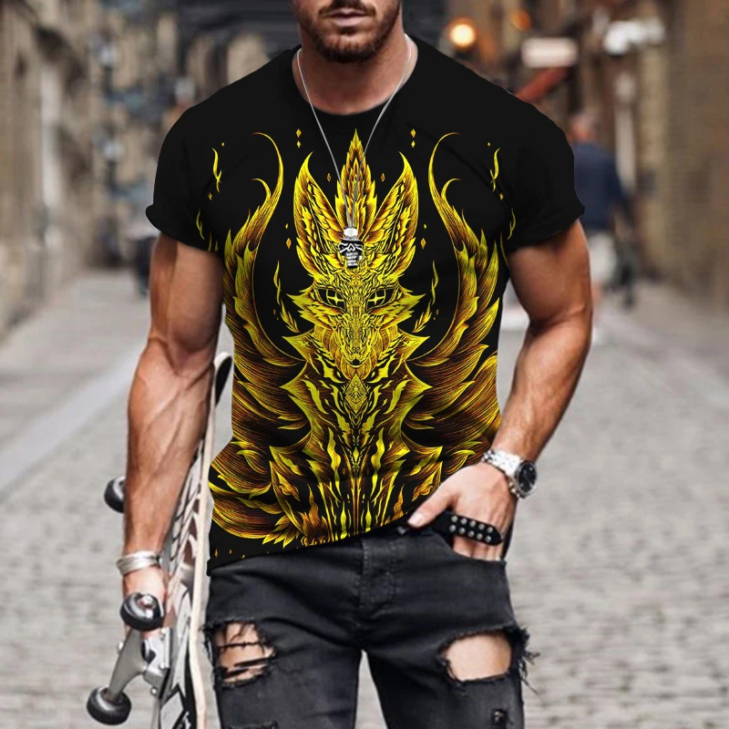 Animal Fox Wolf Eagle Face New Loose Lion Casual Atmosphere Summer Fashion Shirt Harajuku 3D Printing Effect Personalized Men's
Animal Fox Wolf Eagle Face New Loose Lion Casual Atmosphere Summer Fashion Shirt Harajuku 3D Printing Effect Personalized Men's