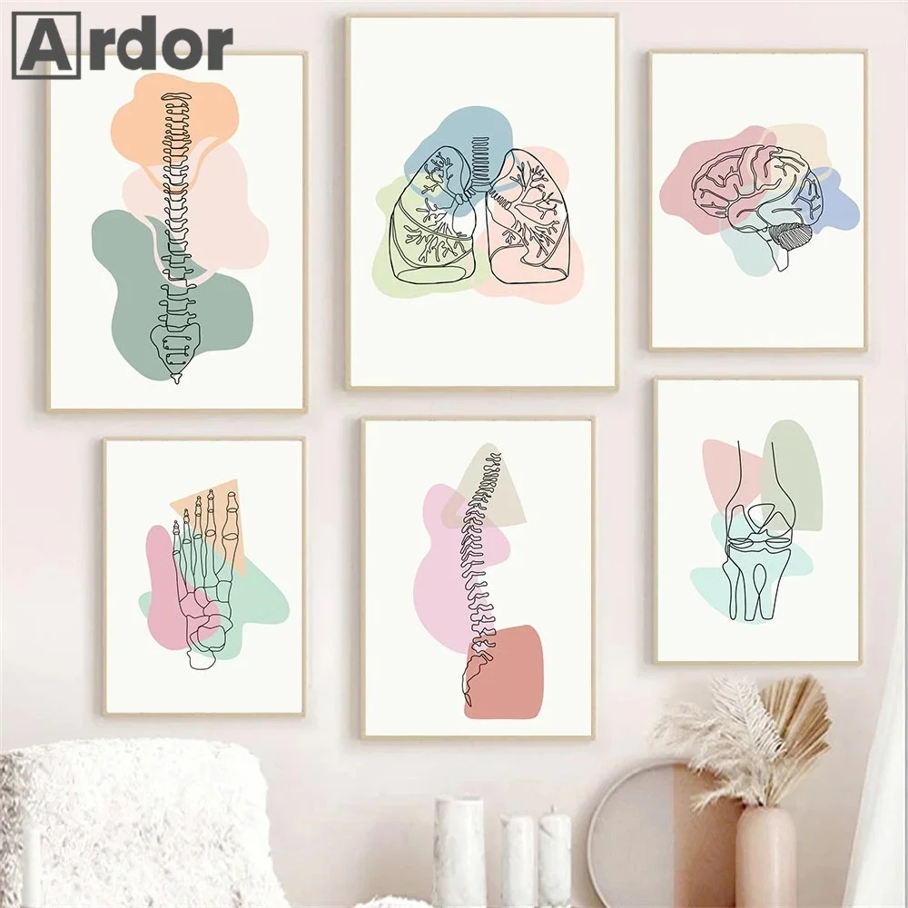 Human Anatomy Skeleton Wall Art Poster Sternum Spine Foot Art Print Bone Lung Brain Anatomy Canvas Painting Medical Office Decor
Human Anatomy Skeleton Wall Art Poster Sternum Spine Foot Art Print Bone Lung Brain Anatomy Canvas Painting Medical Office Decor