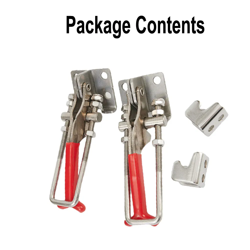 2 Pcs Toggle Clamp Stainless Steel 304 Handle Buckle Heavy Duty Latch U Bolt Self-Lock Toggle Clamp Stainless Steel Load Tools
2 Pcs Toggle Clamp Stainless Steel 304 Handle Buckle Heavy Duty Latch U Bolt Self-Lock Toggle Clamp Stainless Steel Load Tools