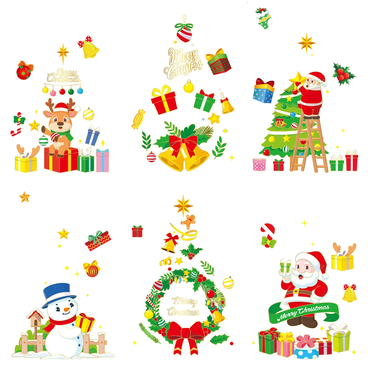 Christmas Decorative Snowflake Stickers Elk Snowman Christmas Tree Static Sticker Santa Xmas Window Stickers Glass Door Decor
Christmas Decorative Snowflake Stickers Elk Snowman Christmas Tree Static Sticker Santa Xmas Window Stickers Glass Door Decor