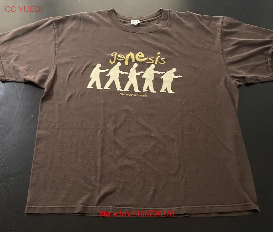 Винтажная Футболка Genesis The Way We Walk Band коричневая Размер: 2XL XXL-наковальня Y2K