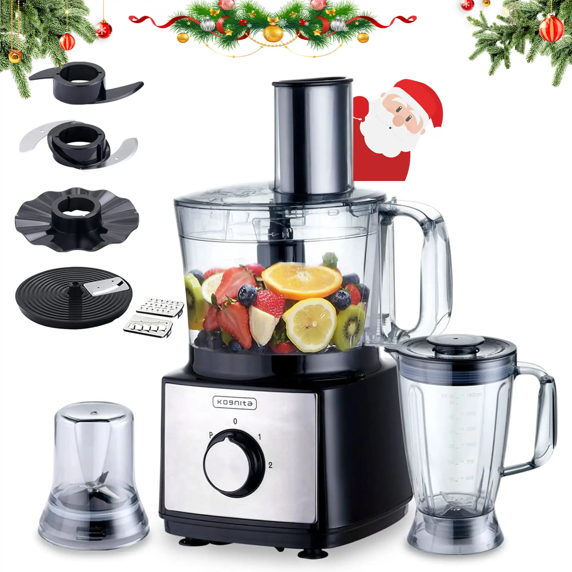 Food Processor Blender Combo, 8 in 1 Smart Kitchen Blender with 2 Speeds for Chopping,Kneading,Shredding and Slicing, 6-Cup Bowl
Food Processor Blender Combo, 8 in 1 Smart Kitchen Blender with 2 Speeds for Chopping,Kneading,Shredding and Slicing, 6-Cup Bowl