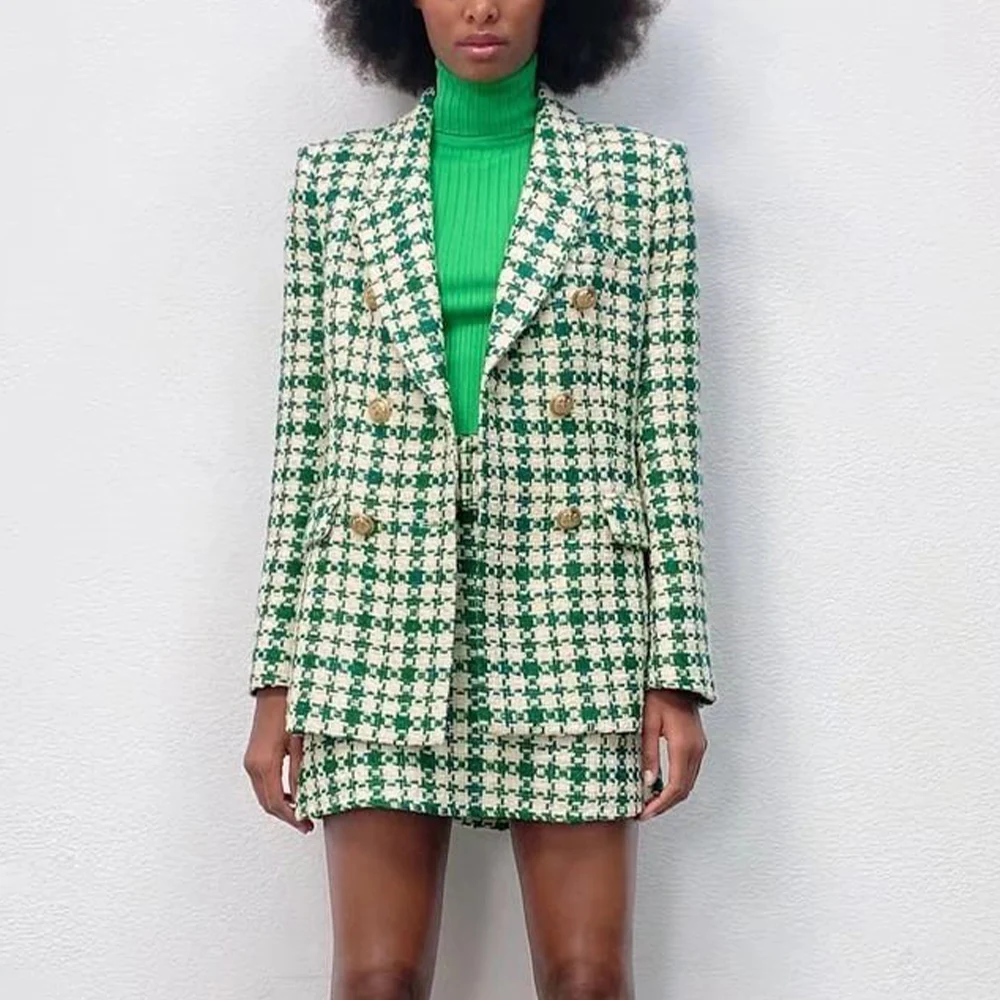 2022 spring and autumn new women's jacket small fragrance textured long-sleeved double-breasted suit blazer+skirt
2022 spring and autumn new women's jacket small fragrance textured long-sleeved double-breasted suit blazer+skirt