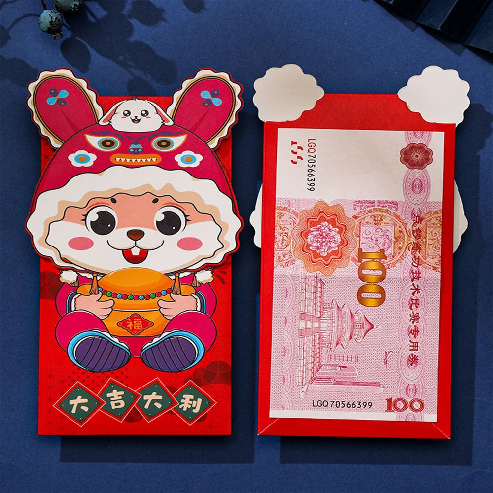 Креативный милый кролик на удачу, кошелек Hongbao 2023, китайский новый год, красные конверты для свадьбы, весеннего фестиваля, красные пакеты
Креативный милый кролик на удачу, кошелек Hongbao 2023, китайский новый год, красные конверты для свадьбы, весеннего фестиваля, красные пакеты