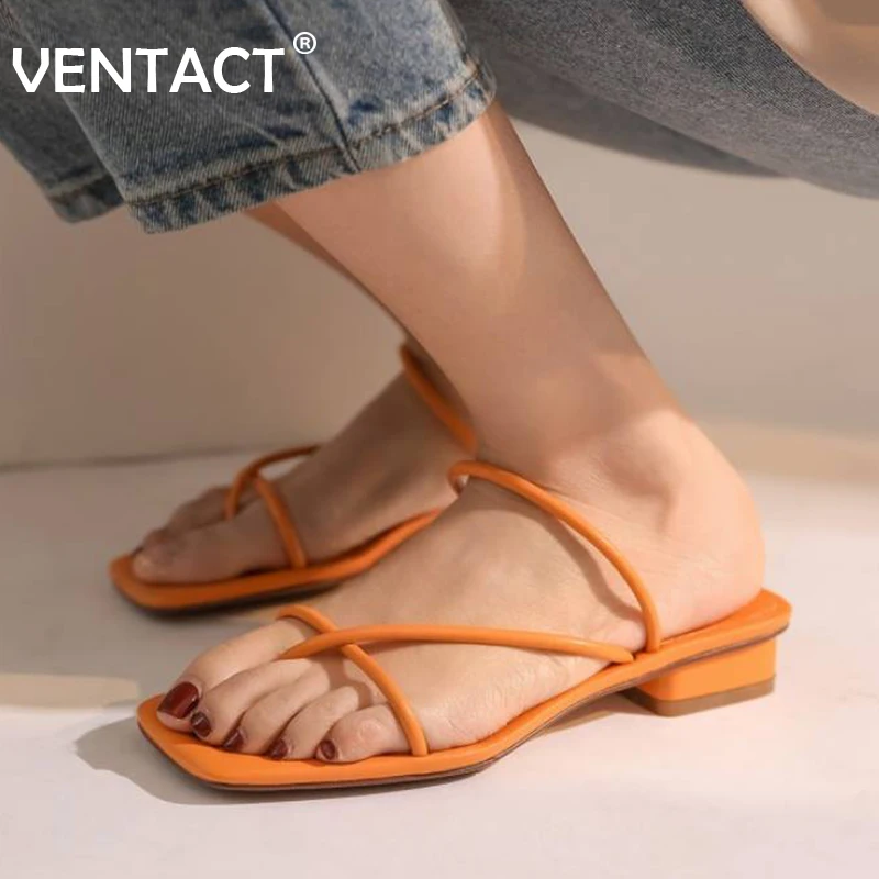 VENTACT Leather Sandals Flat Heel Summer Women Shoes Slip On Thick Heel Slippers Solid Color Casual Shoes Size 34-42
VENTACT Leather Sandals Flat Heel Summer Women Shoes Slip On Thick Heel Slippers Solid Color Casual Shoes Size 34-42