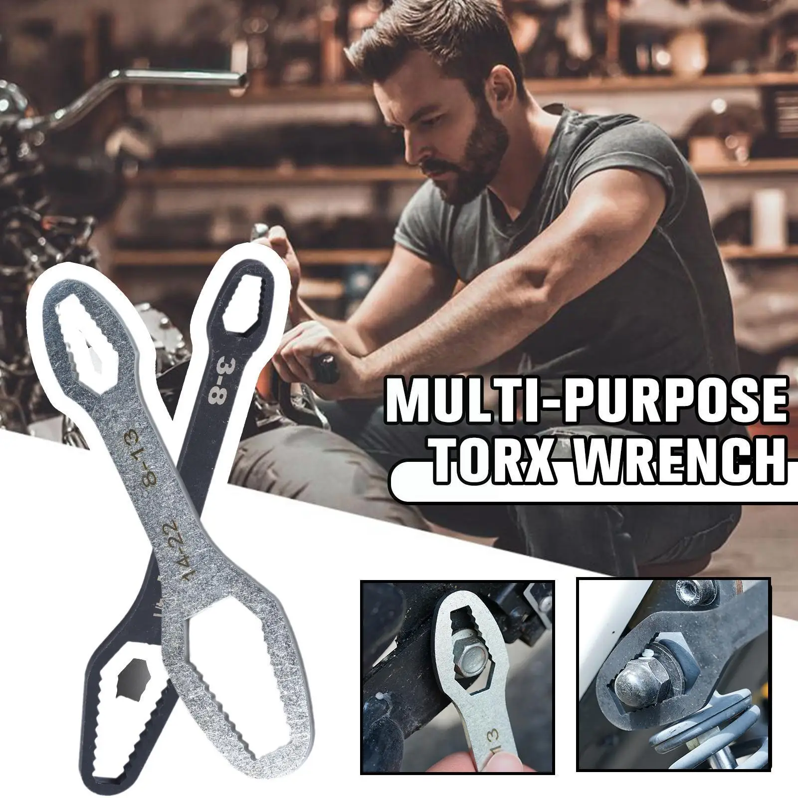 Universal Double Head Plum Wrench Tool Multifunction Double Head Self-tightening Glasses Adjustable Wrench For Car Repair K0M7
Universal Double Head Plum Wrench Tool Multifunction Double Head Self-tightening Glasses Adjustable Wrench For Car Repair K0M7