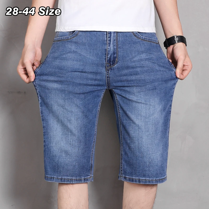 Summer Men's Denim Shorts Fashion Elasticity Short Jeans Casual Knee-length Pants Plus Size 40 42 44 Brand Clothing Light Blue
Summer Men's Denim Shorts Fashion Elasticity Short Jeans Casual Knee-length Pants Plus Size 40 42 44 Brand Clothing Light Blue