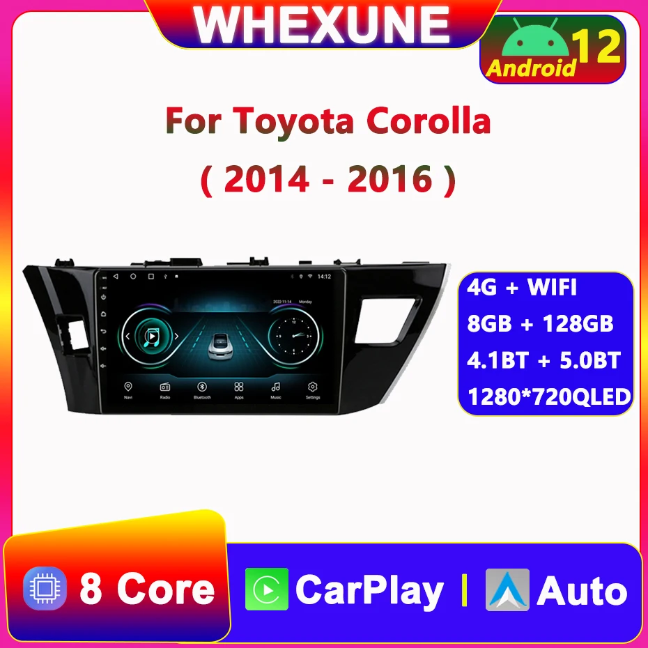 Автомагнитола на Android 12 для Toyota Corolla Ralink 2014-2016, мультимедийный видеоплеер с GPS-навигацией, Авторадио, аудио, стерео, DVD, 2 Din
Автомагнитола на Android 12 для Toyota Corolla Ralink 2014-2016, мультимедийный видеоплеер с GPS-навигацией, Авторадио, аудио, стерео, DVD, 2 Din