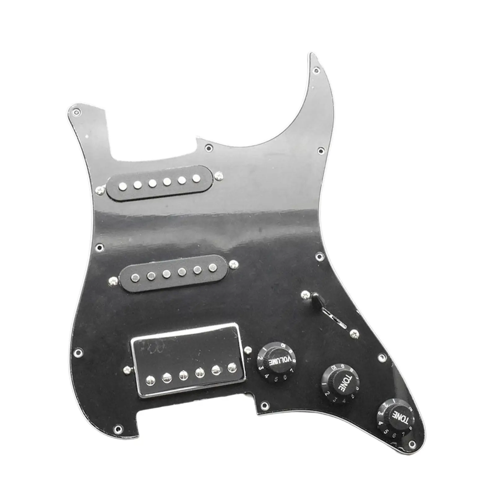 11 Hole Loaded Guitar Pickguard SSH with Pickup with Push Pull Switch Prewired Scratch Plate for Electric Guitar
11 Hole Loaded Guitar Pickguard SSH with Pickup with Push Pull Switch Prewired Scratch Plate for Electric Guitar
