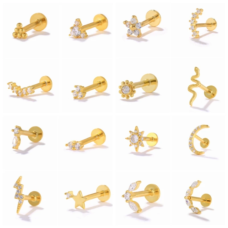 AIDE Crystal Tragus Stud Earring Snake Cartilage Piercing 16G Helix Lobe Earring Labret For Women Zircon Brinco Jewelry Gifts
AIDE Crystal Tragus Stud Earring Snake Cartilage Piercing 16G Helix Lobe Earring Labret For Women Zircon Brinco Jewelry Gifts