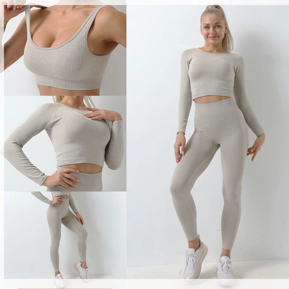 2/3pcs Women Gym Set Tight elastic Long Sleeve Solid Sport Set Women Exercise Breathable Comfortable Yoga Sets Women Gym Clothes
2/3pcs Women Gym Set Tight elastic Long Sleeve Solid Sport Set Women Exercise Breathable Comfortable Yoga Sets Women Gym Clothes