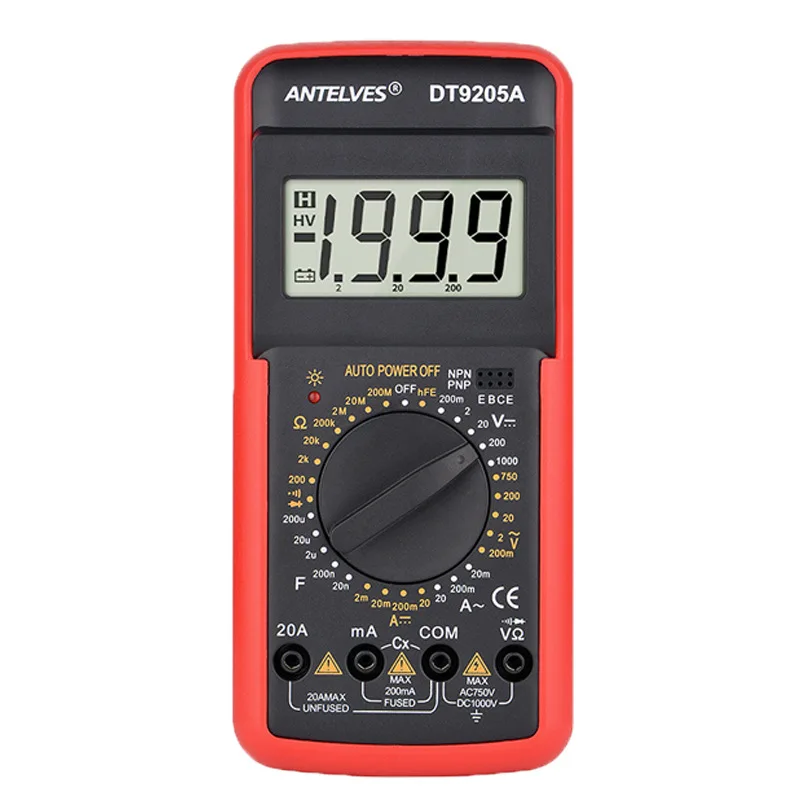 Высокоточный Интеллектуальный мультиметр 9205A, цифровой многофункциональный автоматический мультиметр для обслуживания электрика, анти-го...
Высокоточный Интеллектуальный мультиметр 9205A, цифровой многофункциональный автоматический мультиметр для обслуживания электрика, анти-го...