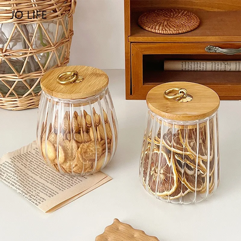 JO LIFE Home Glass Jar with Wooden Lid Bottle Storage Tank Sealed Tea Cans Cereals Transparent Storage Jars Coffee Contains
JO LIFE Home Glass Jar with Wooden Lid Bottle Storage Tank Sealed Tea Cans Cereals Transparent Storage Jars Coffee Contains