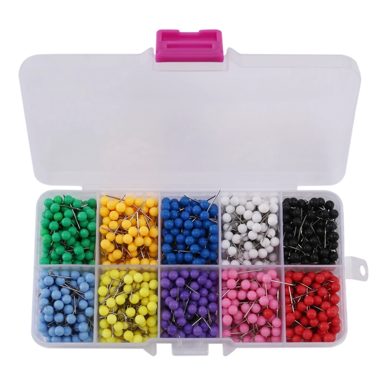 1000 Pcs Map Tacks Push Pins Plastic Head With Steel Point Cork,Board Safety Colored Thumbtack Office School Supply
1000 Pcs Map Tacks Push Pins Plastic Head With Steel Point Cork,Board Safety Colored Thumbtack Office School Supply