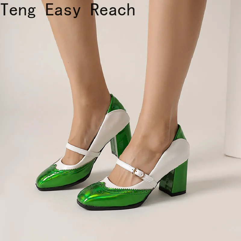 Elegant patent leather High Heels Party women Shoes Woman Platform comfort mary janes Pumps shoes green red black Big Size 46
Elegant patent leather High Heels Party women Shoes Woman Platform comfort mary janes Pumps shoes green red black Big Size 46