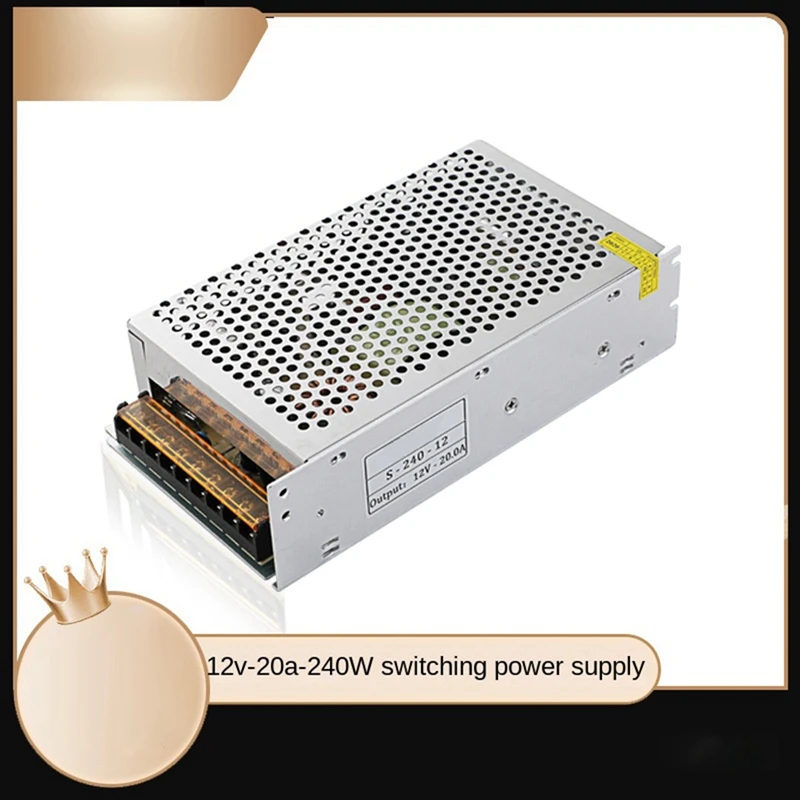 12V Power Transformer 12V Switching Power Supply 240W 20A DC Light Bar Drive Power Adapter Easy To Use White
12V Power Transformer 12V Switching Power Supply 240W 20A DC Light Bar Drive Power Adapter Easy To Use White