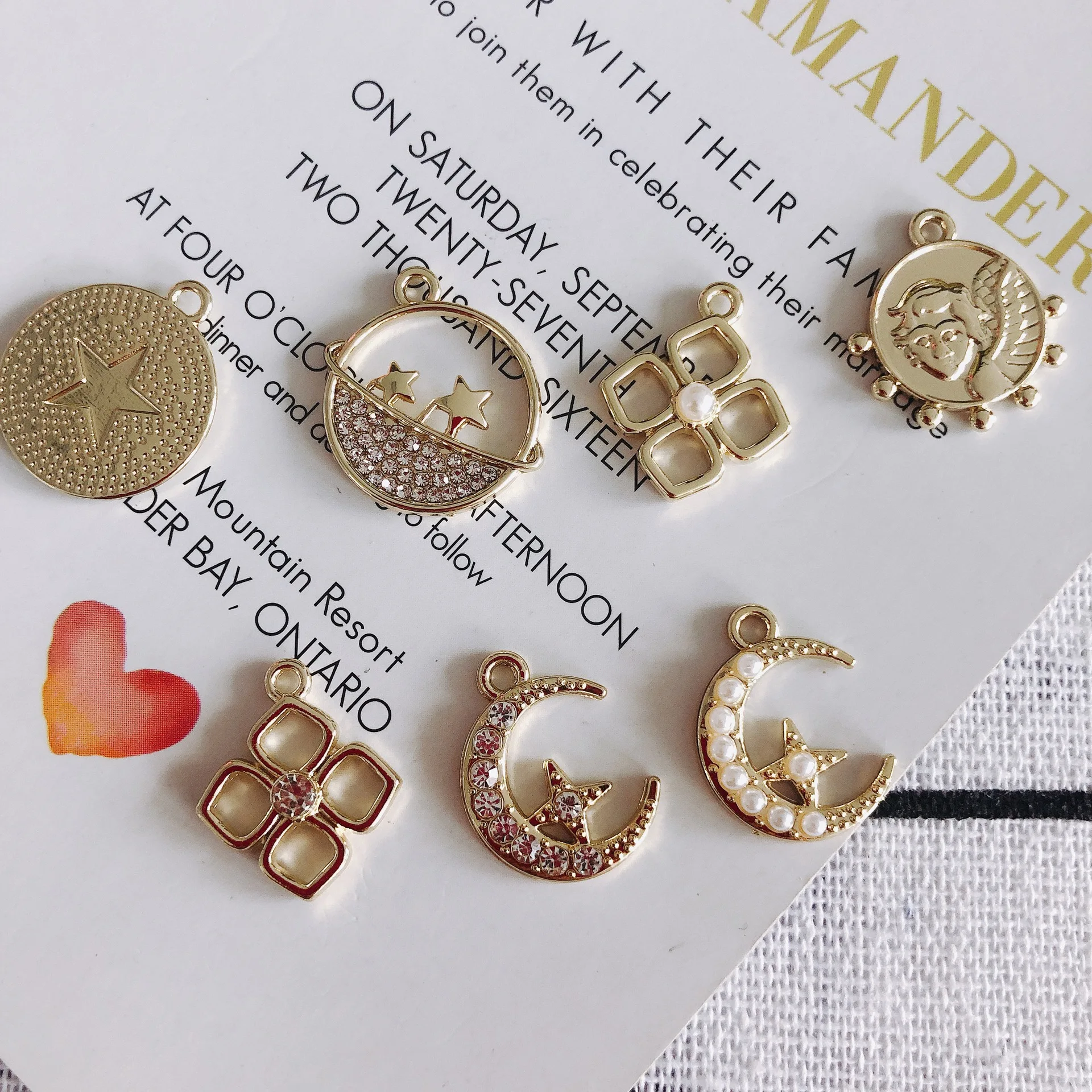 10Pcs Moon Pendants Flower Star Jewelry Connector Pendant For DIY Necklace Bracelet Jewelry Making Findings Accessories
10Pcs Moon Pendants Flower Star Jewelry Connector Pendant For DIY Necklace Bracelet Jewelry Making Findings Accessories